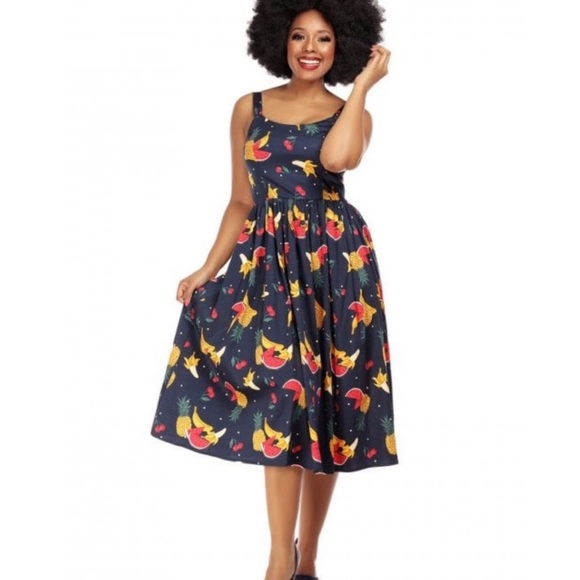 Collectif x ModCloth Daytime’s Finest Fruit Retro Dress UK 26 = US 22 or 3X - Picture 16 of 16